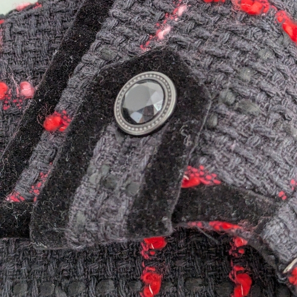Red & Black Tweed Fitted Blazer ❤️🖤 - Picture 10 of 11